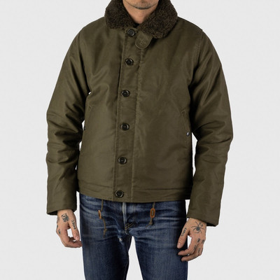 Iron Heart IHM-37-ODG Oiled Whipcord N1 Deck Jacket - Olive outlook