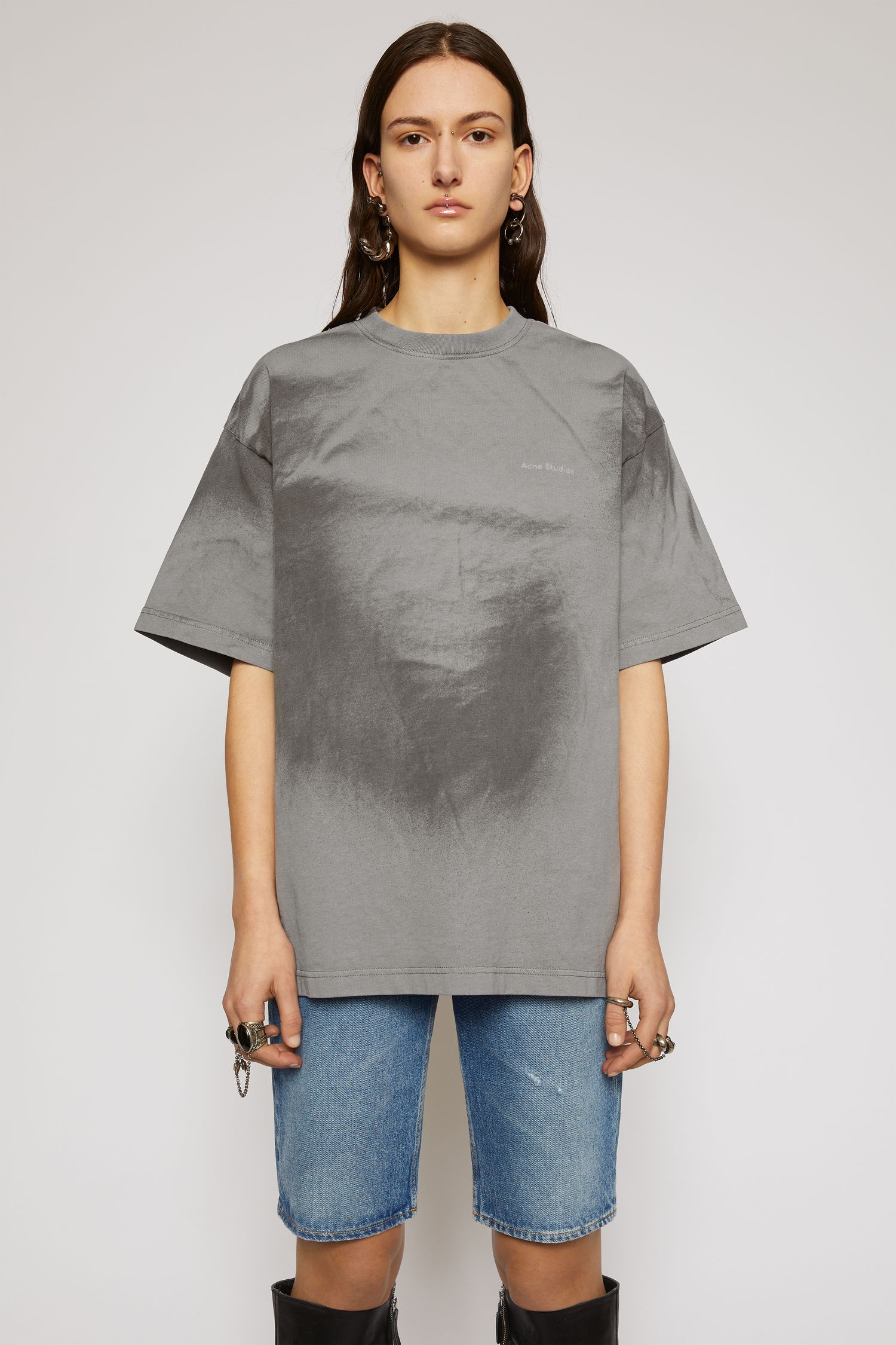 Spray-paint t-shirt light grey - 2