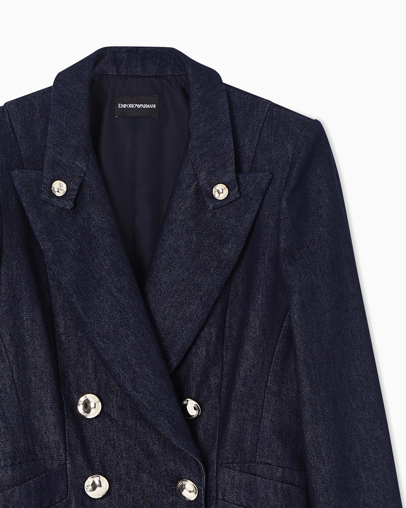 EMPORIO ARMANI DOUBLE-BREASTED BLAZER IN 11 OZ DENIM outlook
