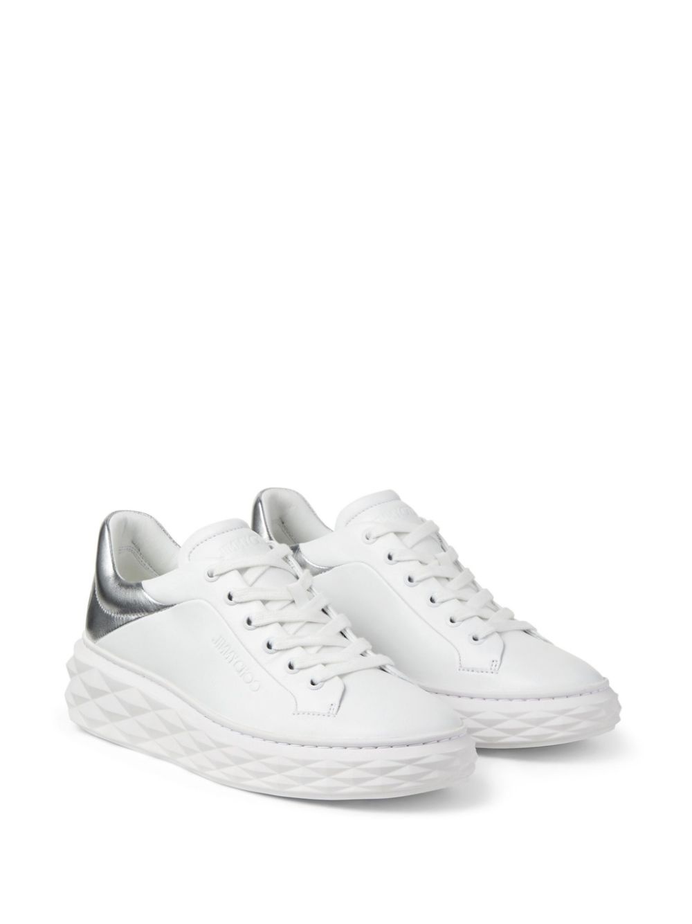 Diamond Maxi/F II leather sneakers - 2
