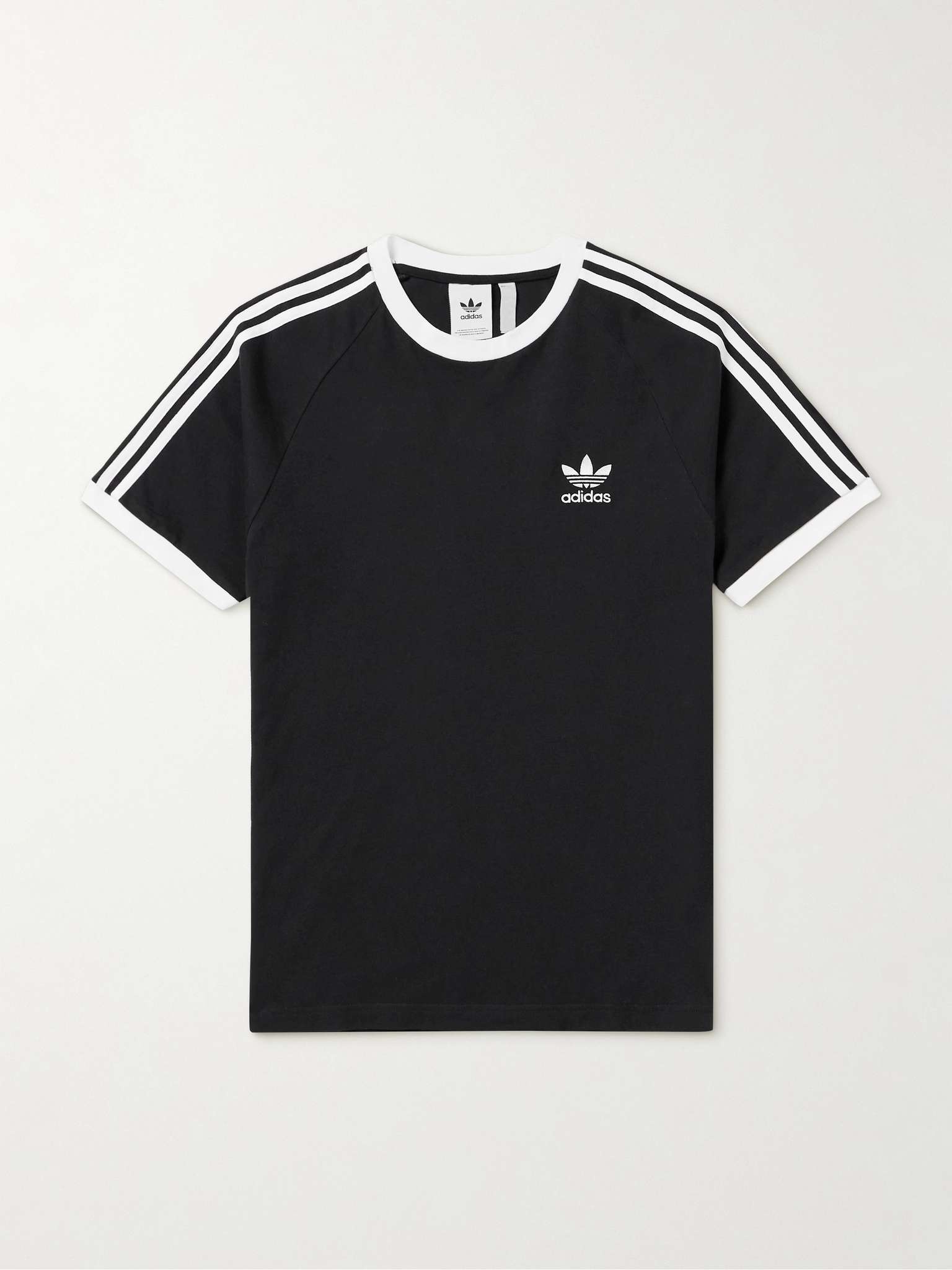 Striped Logo-Embroidered Cotton-Jersey T-Shirt - 1