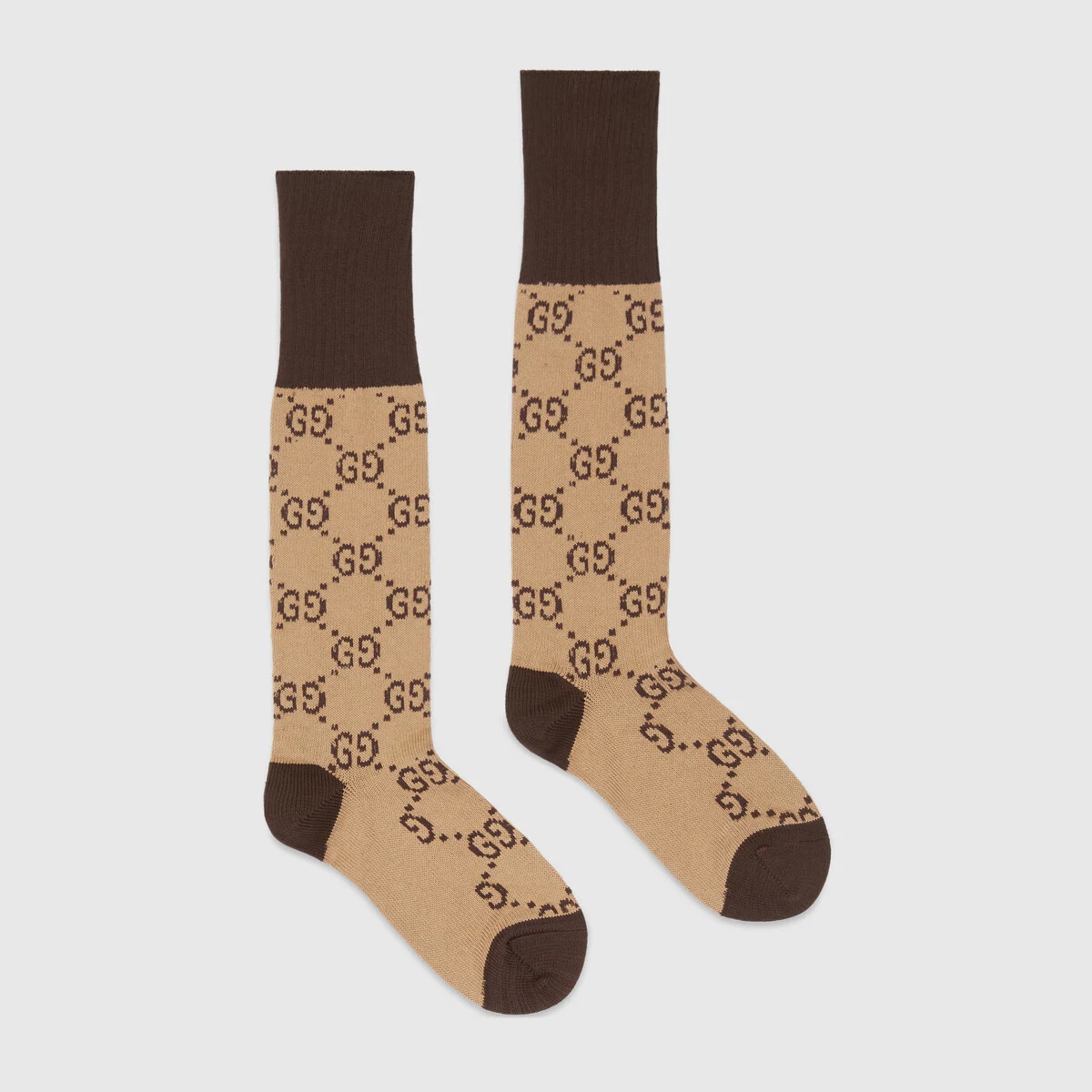 GG pattern cotton blend socks - 2
