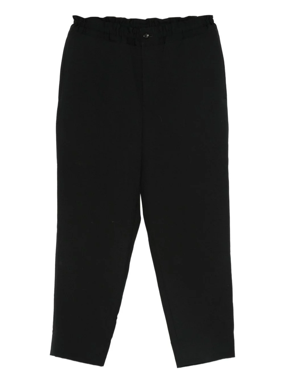 elasticated-waist wool trousers - 1