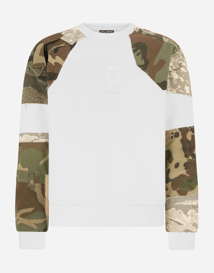 Camouflage patchwork sweatshirt with DG logo - 3