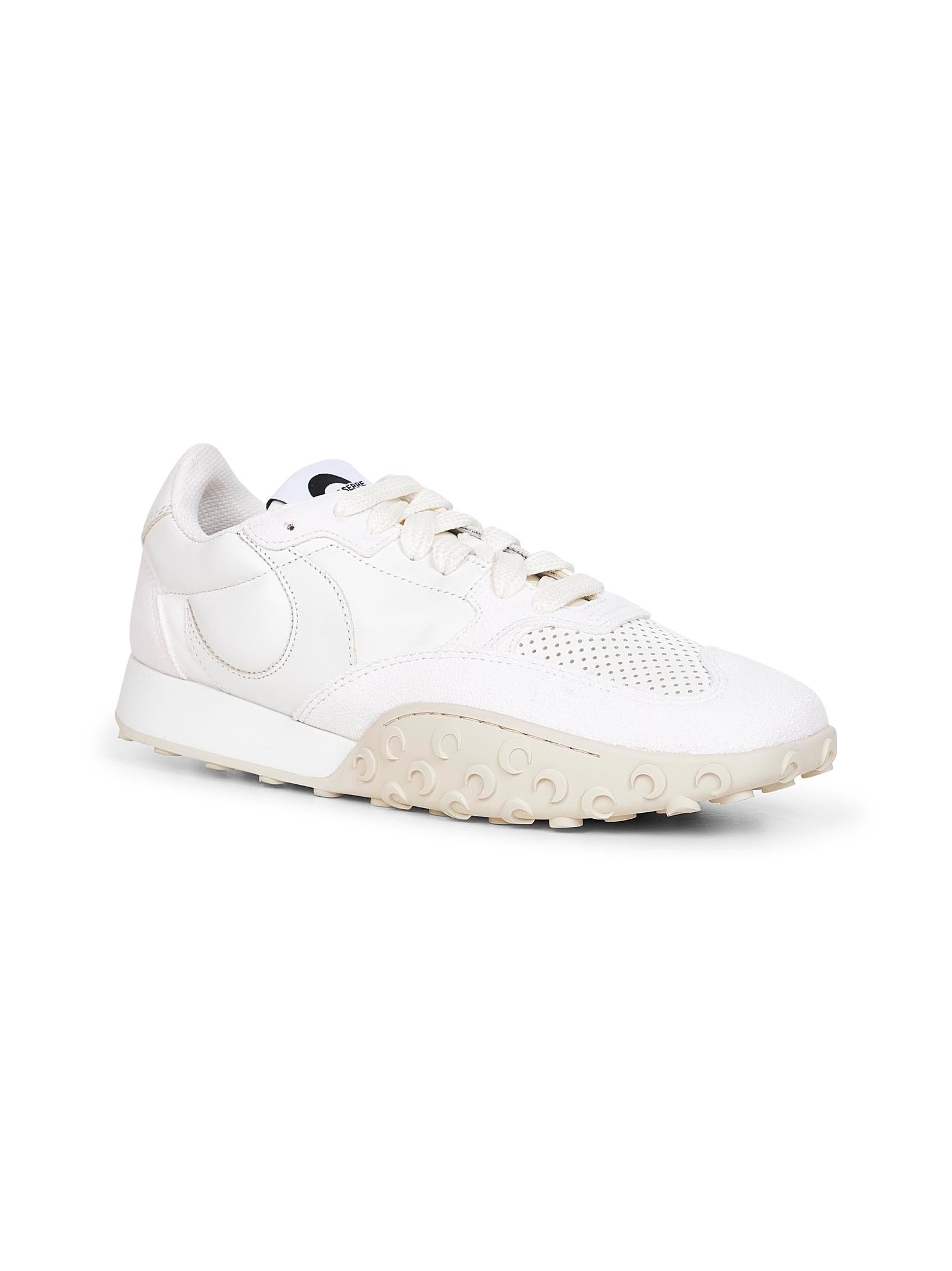 White nappa and suede MS Rise sneakers - 2