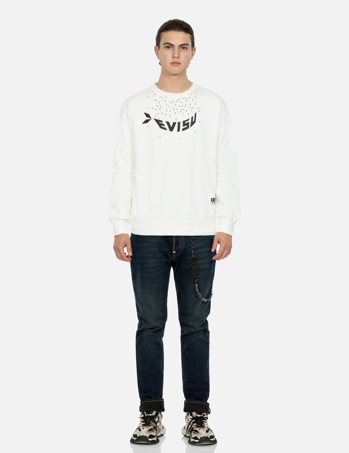 DOT-TO-DOT DARUMA AND LOGO PRINT RELAX FIT SWEATSHIRT - 6