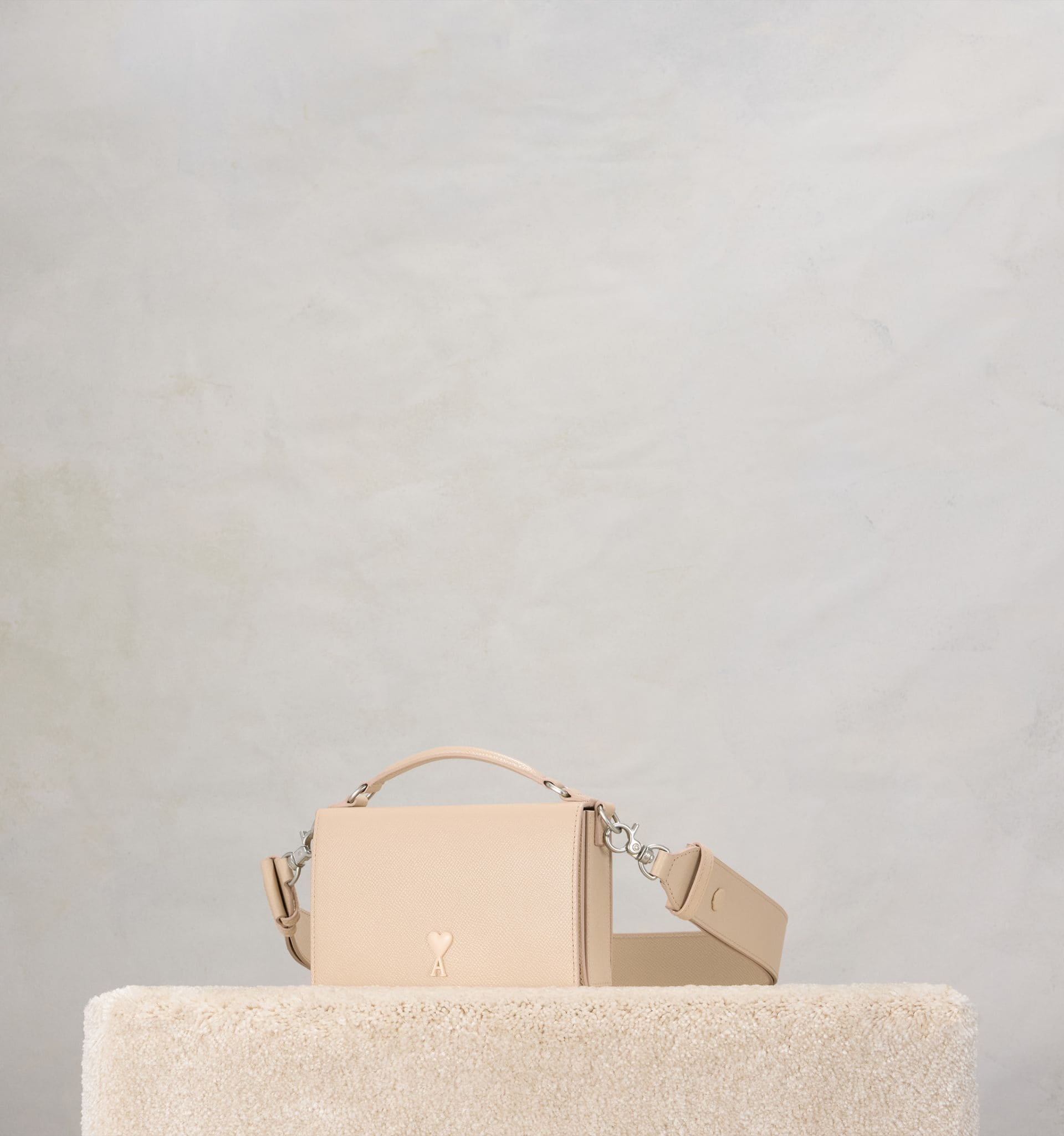 Lunch box leather top handle bag - AMI Paris - Women
