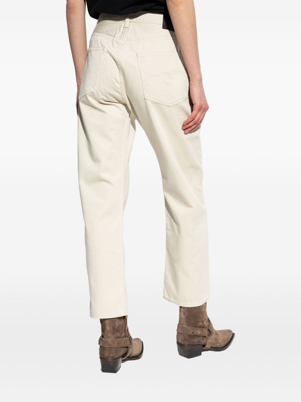 embroidered-pocket jeans - 4