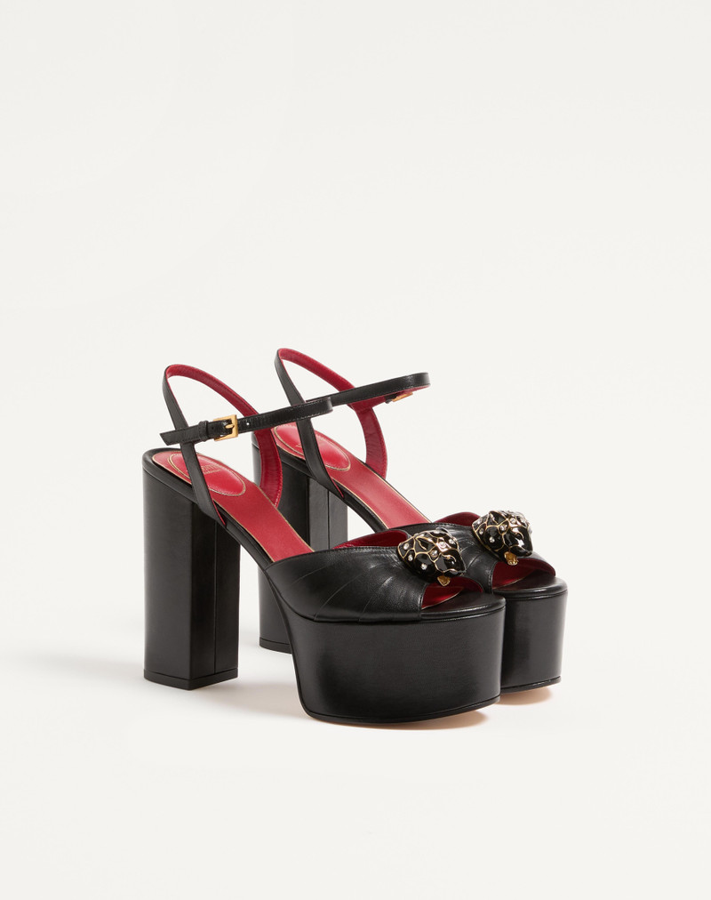 PANTHEA PLATFORM SANDAL IN KIDSKIN LEATHER 125MM 3