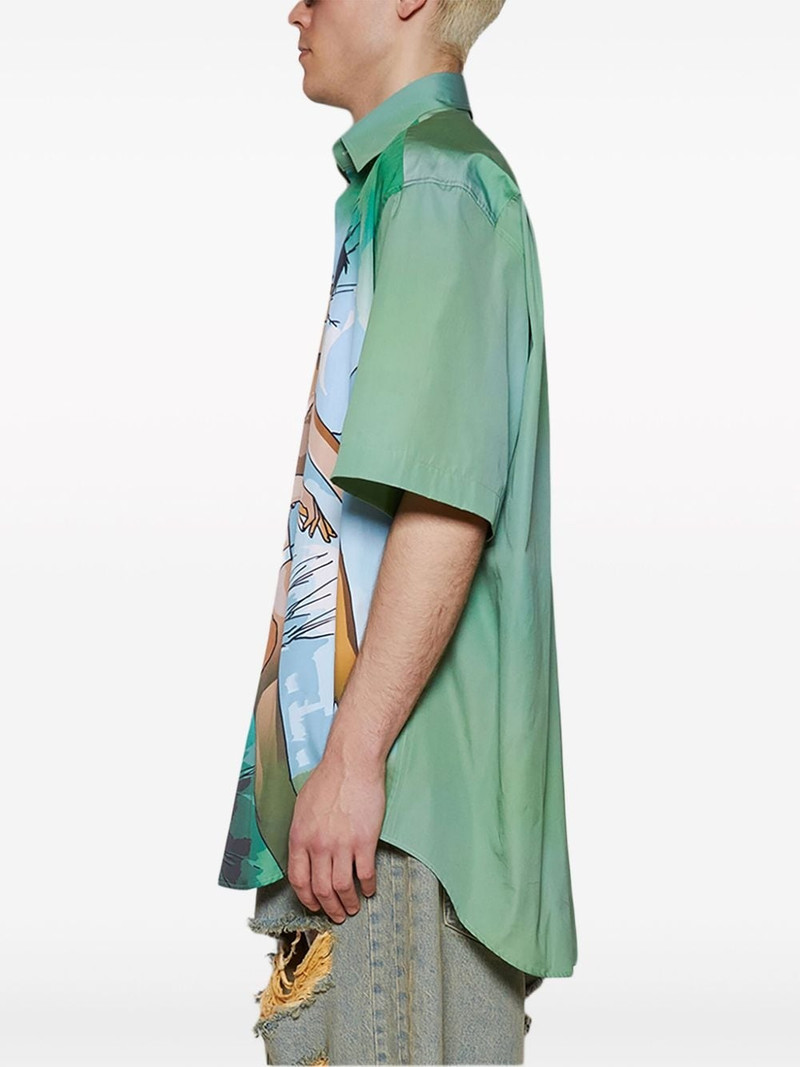 Anime-print cotton shirt 4