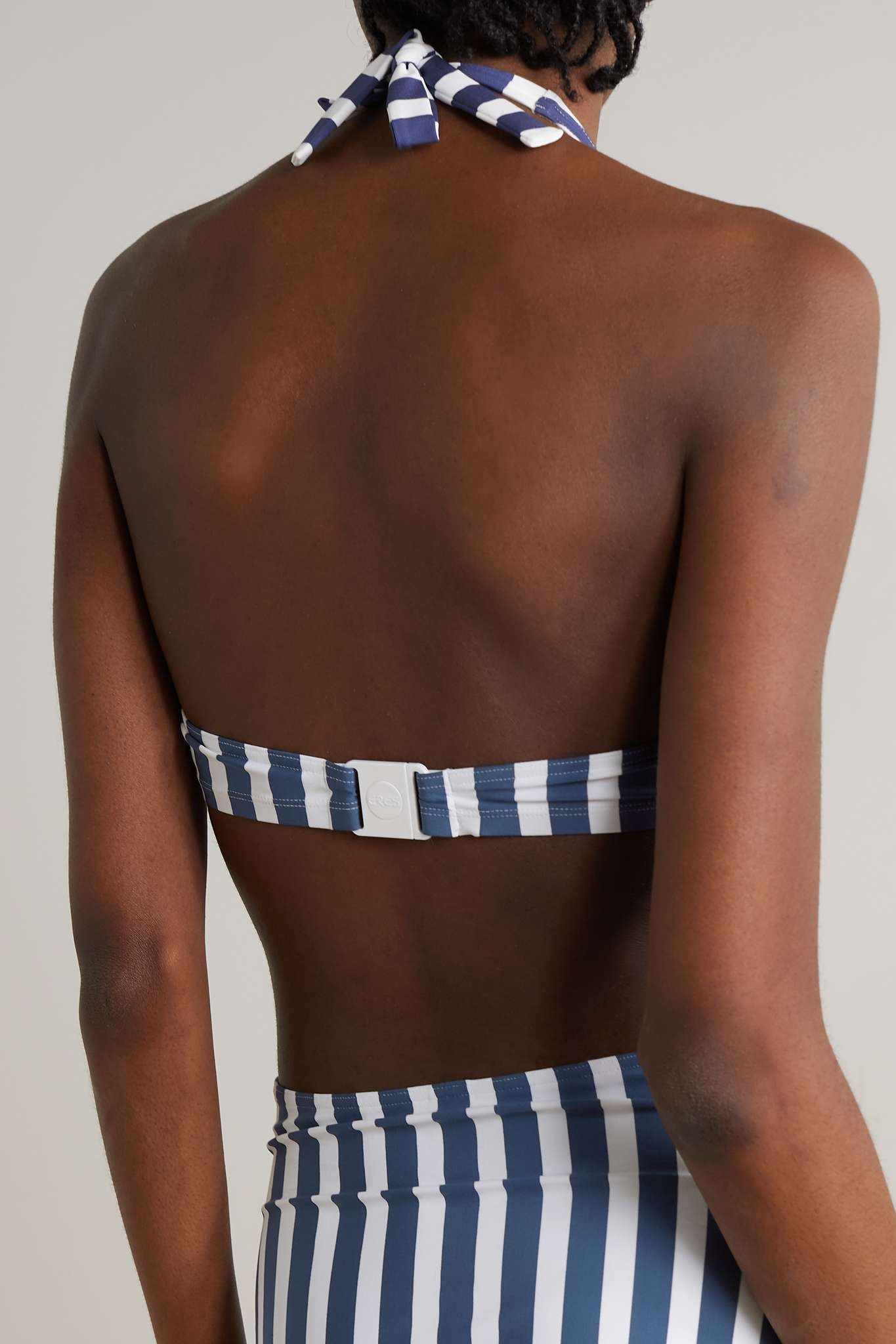 Samba Corazon striped halterneck bikini top - 3