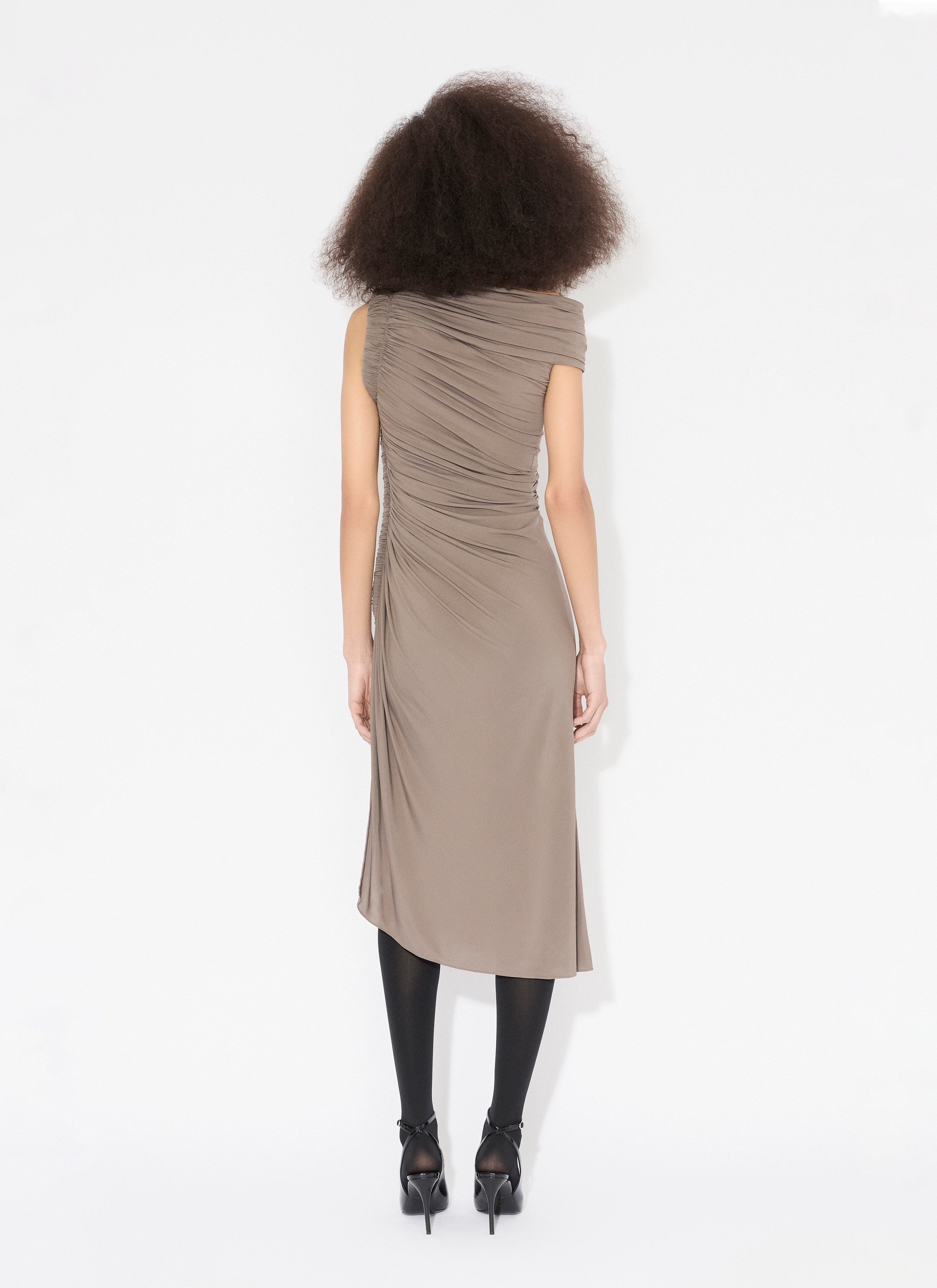 DRAPED DRESS IN SUPPLE JERSEY - 3