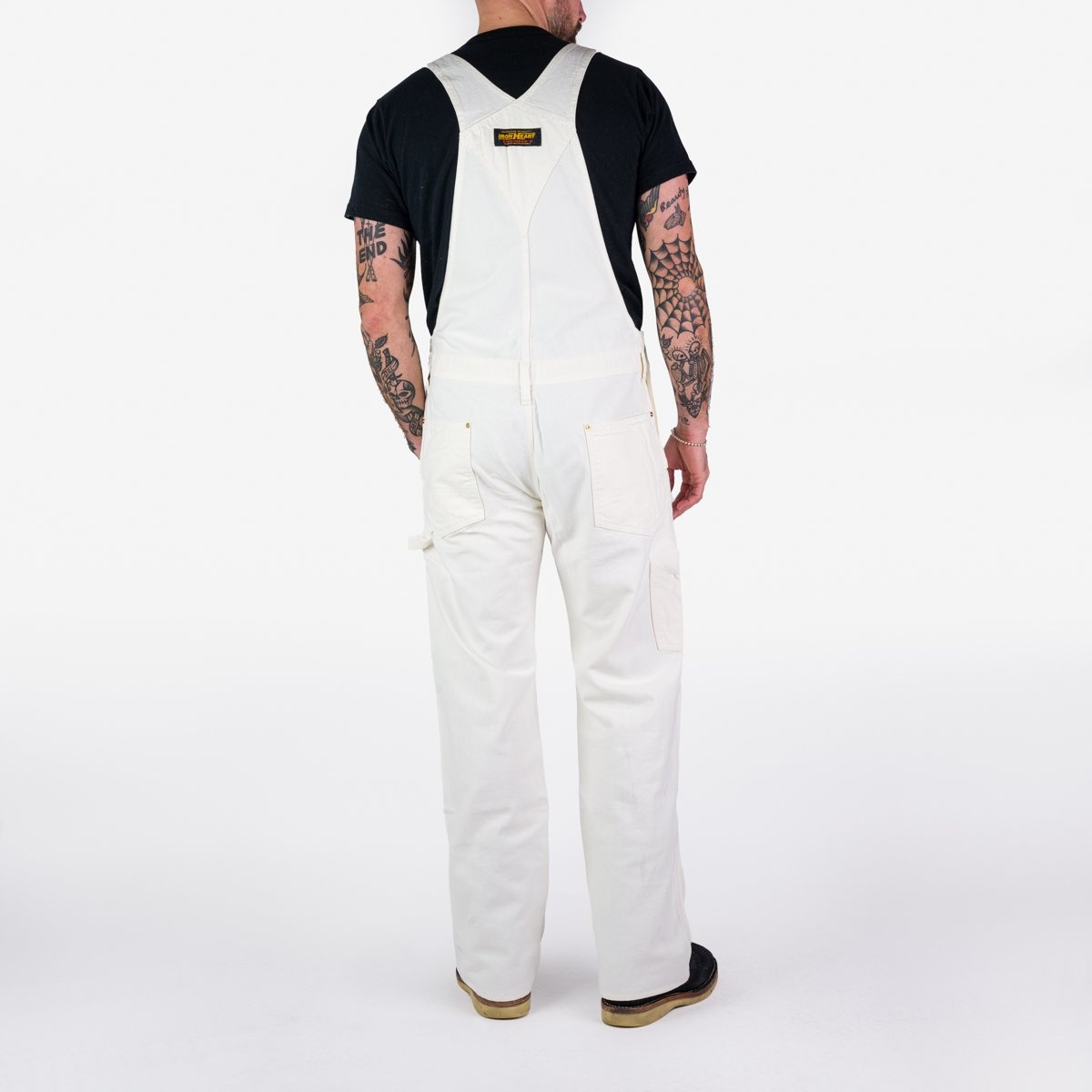 10.5oz Herringbone Double Knee Overalls - White - 3