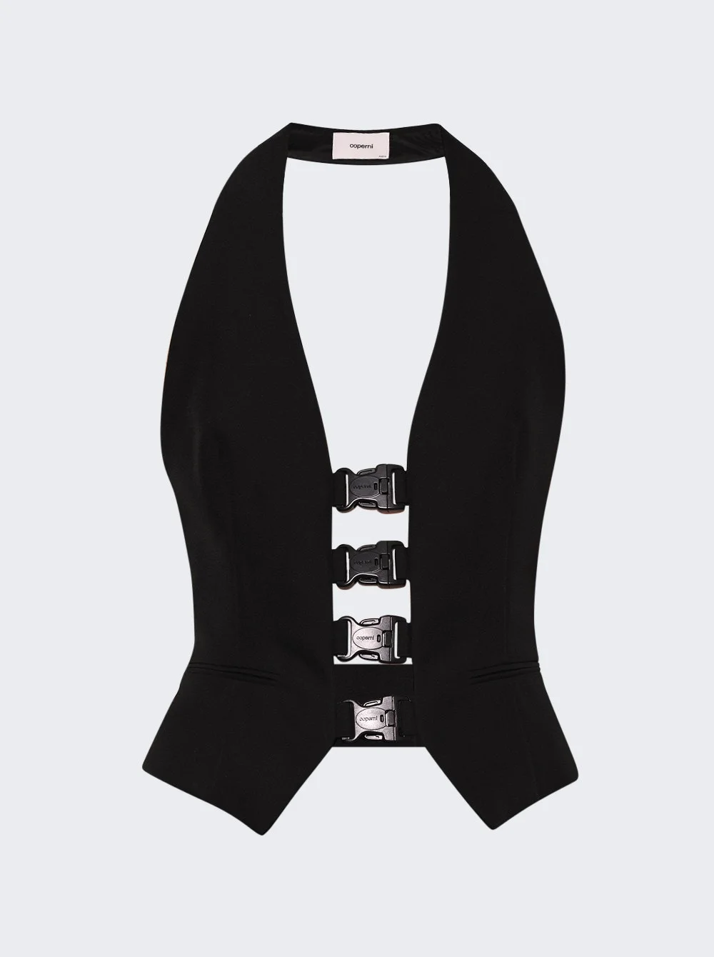 Multi Buckle Waistcoat Black - 1