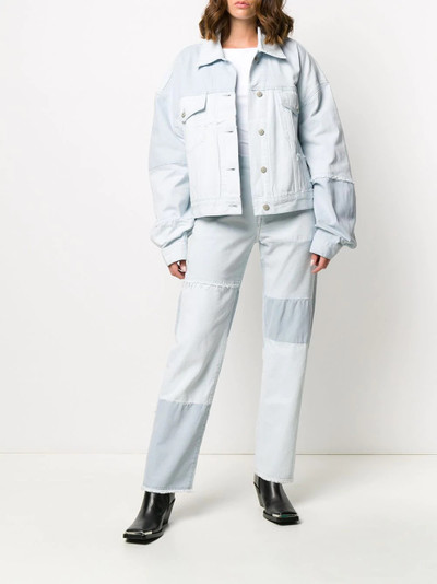 Acne Studios Recrafted patchwork denim jacket outlook