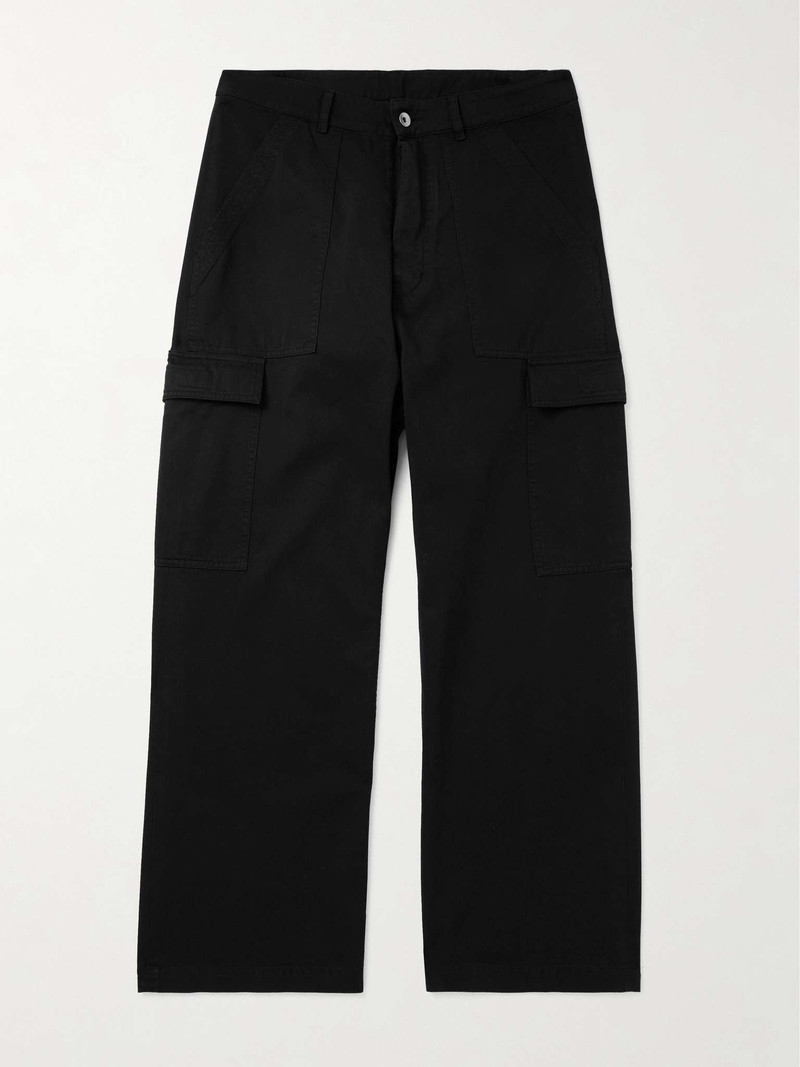Straight-Leg Cotton-Twill Cargo Trousers 1