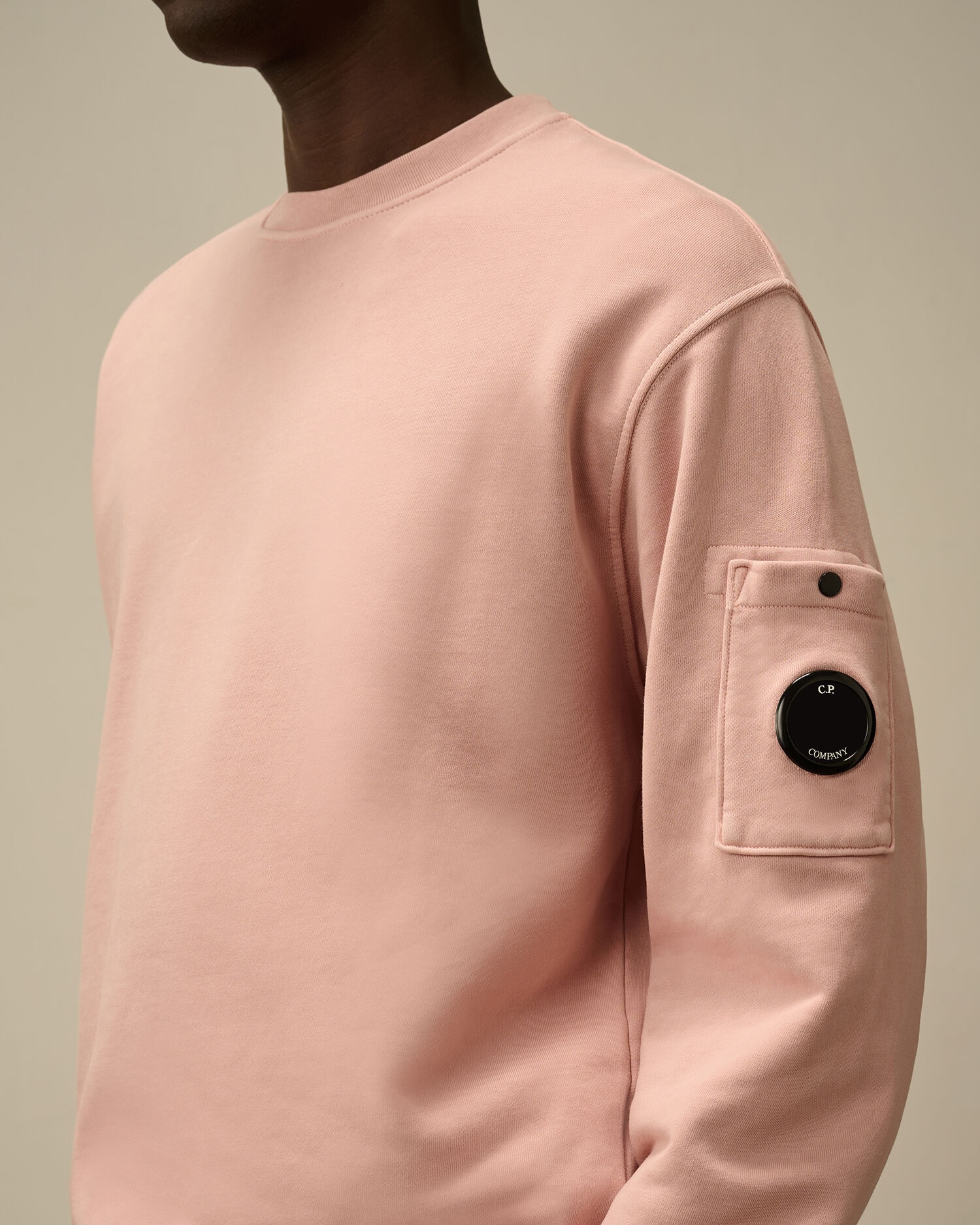 Cotton Diagonal Fleece Crewneck Sweatshirt - 4