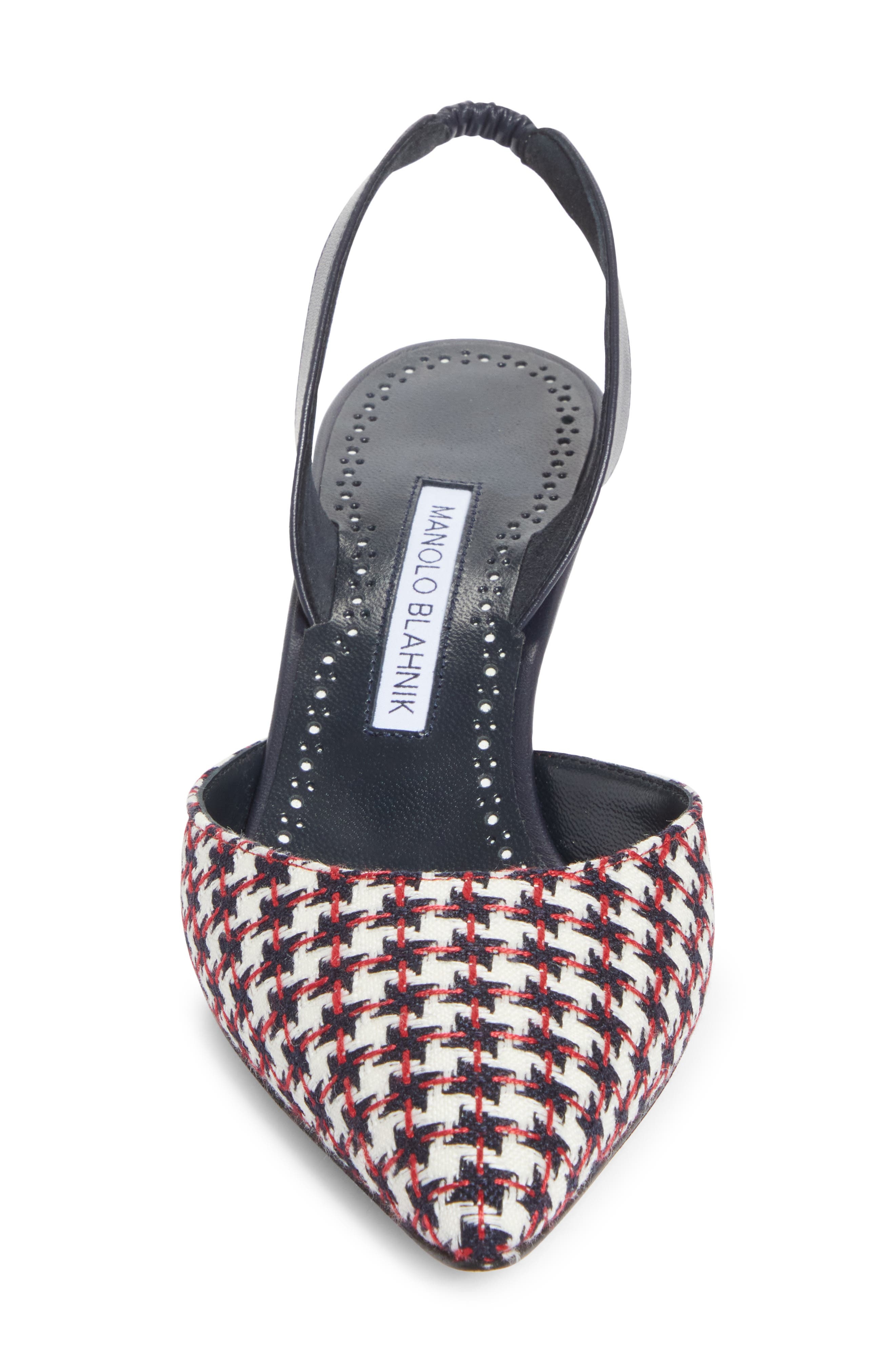Manolo Blahnik Carolyne Kitten Heel Slingback Pump in Black Multi at Nordstrom - 4