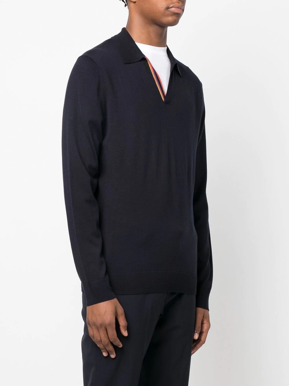 merino long-sleeve polo shirt - 3