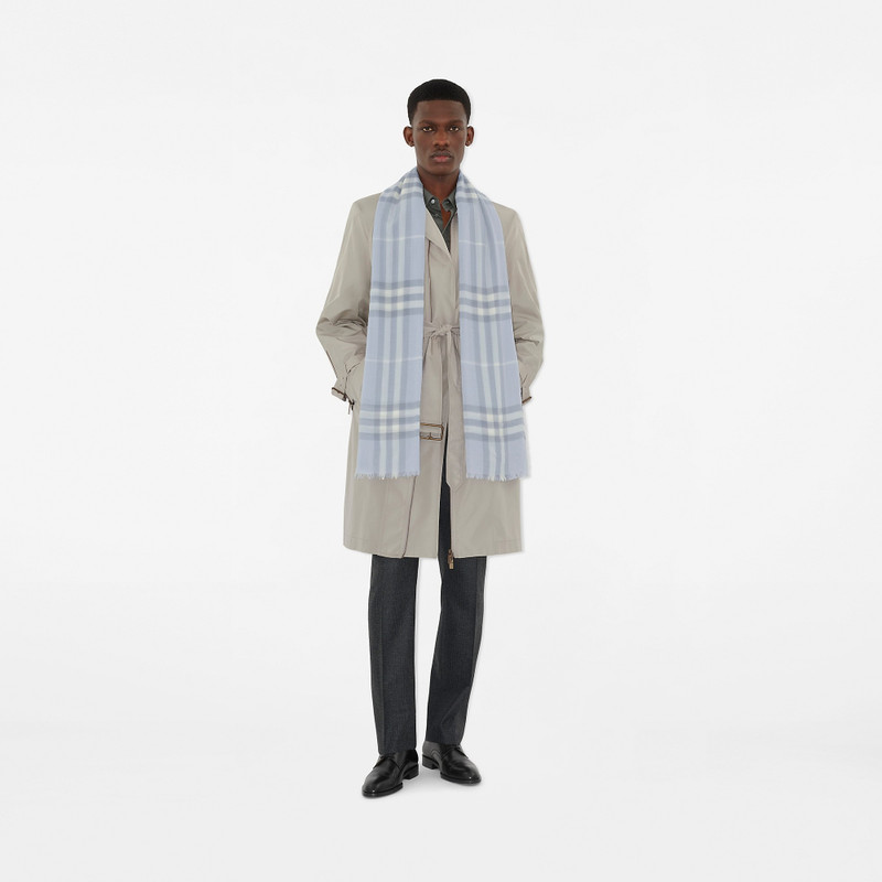 Wide Check Wool Scarf 4
