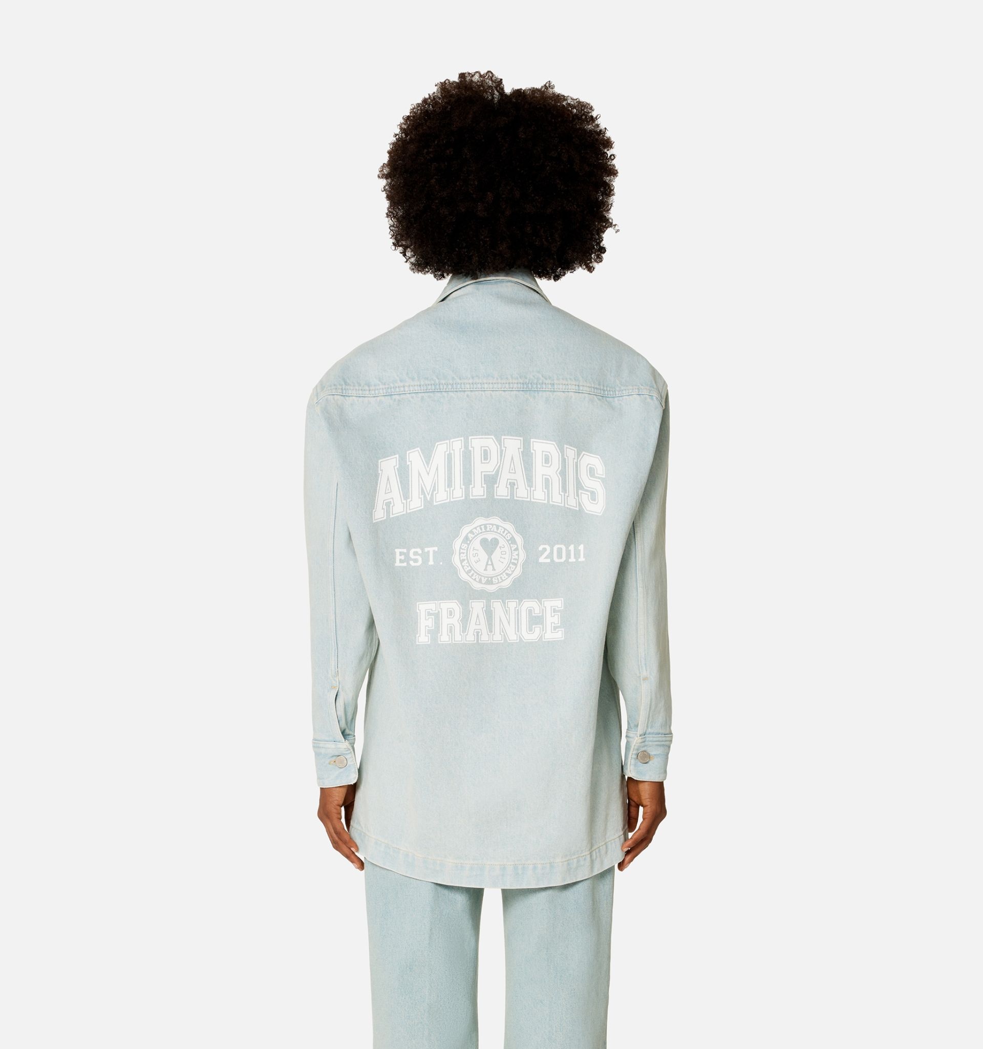 Overshirt With Ami Paris Print - 7