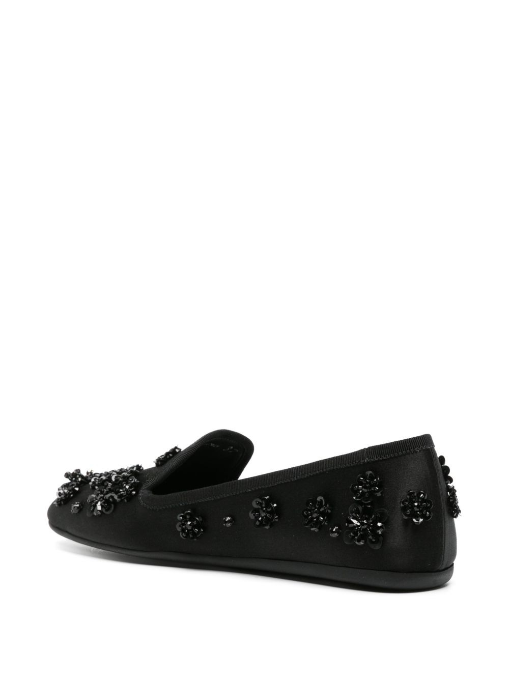 floral-motif satin ballerina shoes - 3
