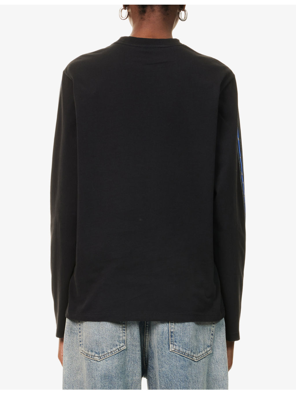 Slogan-Print Long-Sleeve Cotton-Jersey T-Shirt - 4