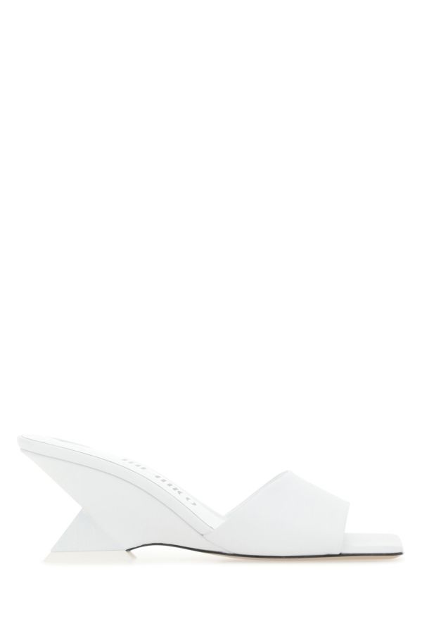 THE ATTICO THE ATTICO White Leather Cheope Mules | luosophy