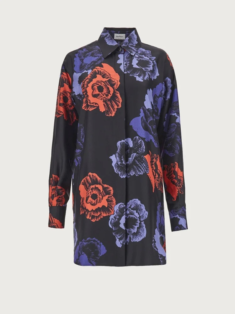 POPPIES PRINT SILK TUNIC 1