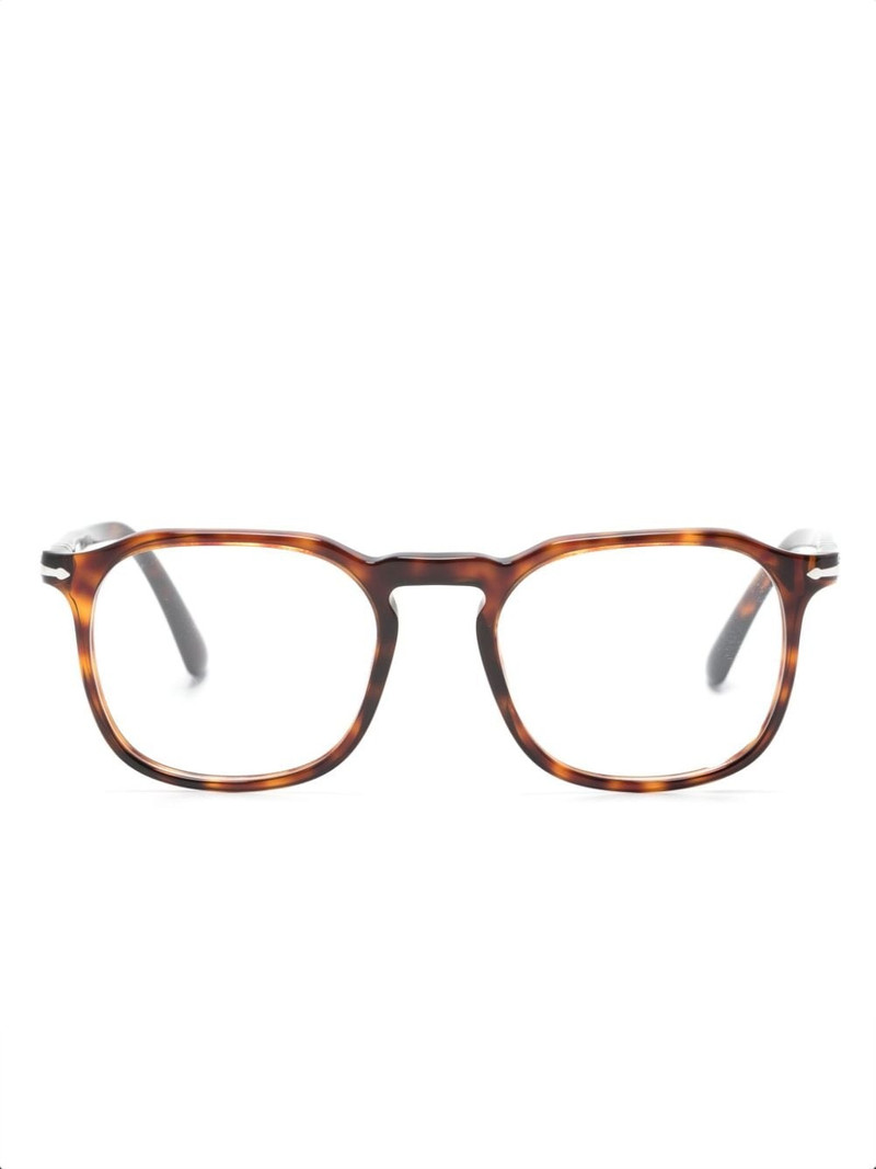 tortoiseshell rectangle-frame glasses 1