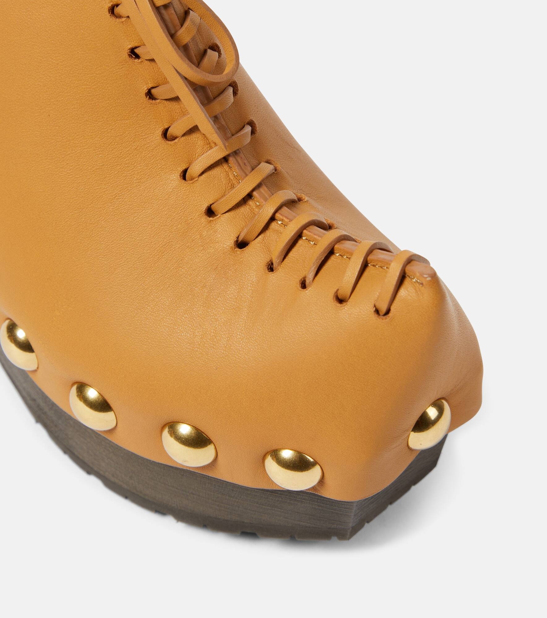 50 leather platform clogs - 6