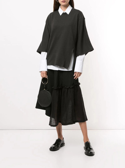 Y's asymmetric ruched skirt outlook