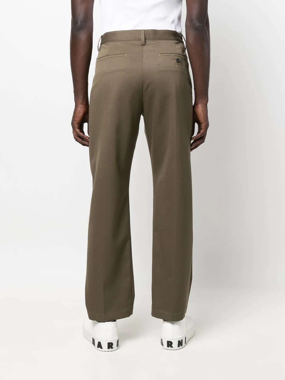 straight-leg cut chino trousers - 4