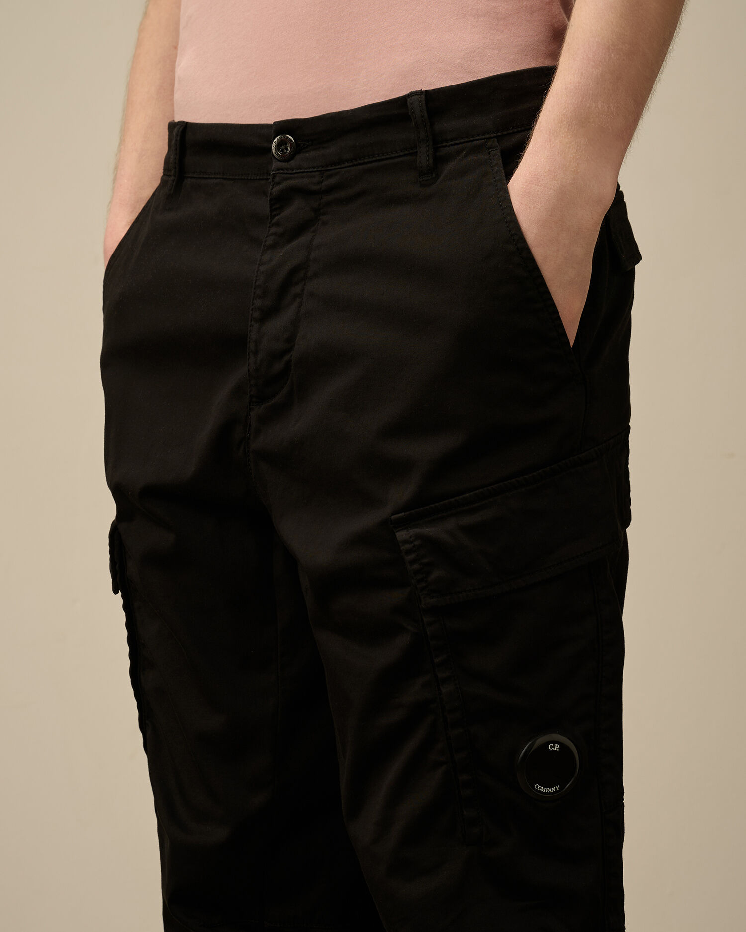 Stretch Sateen Loose Cargo Pants - 5