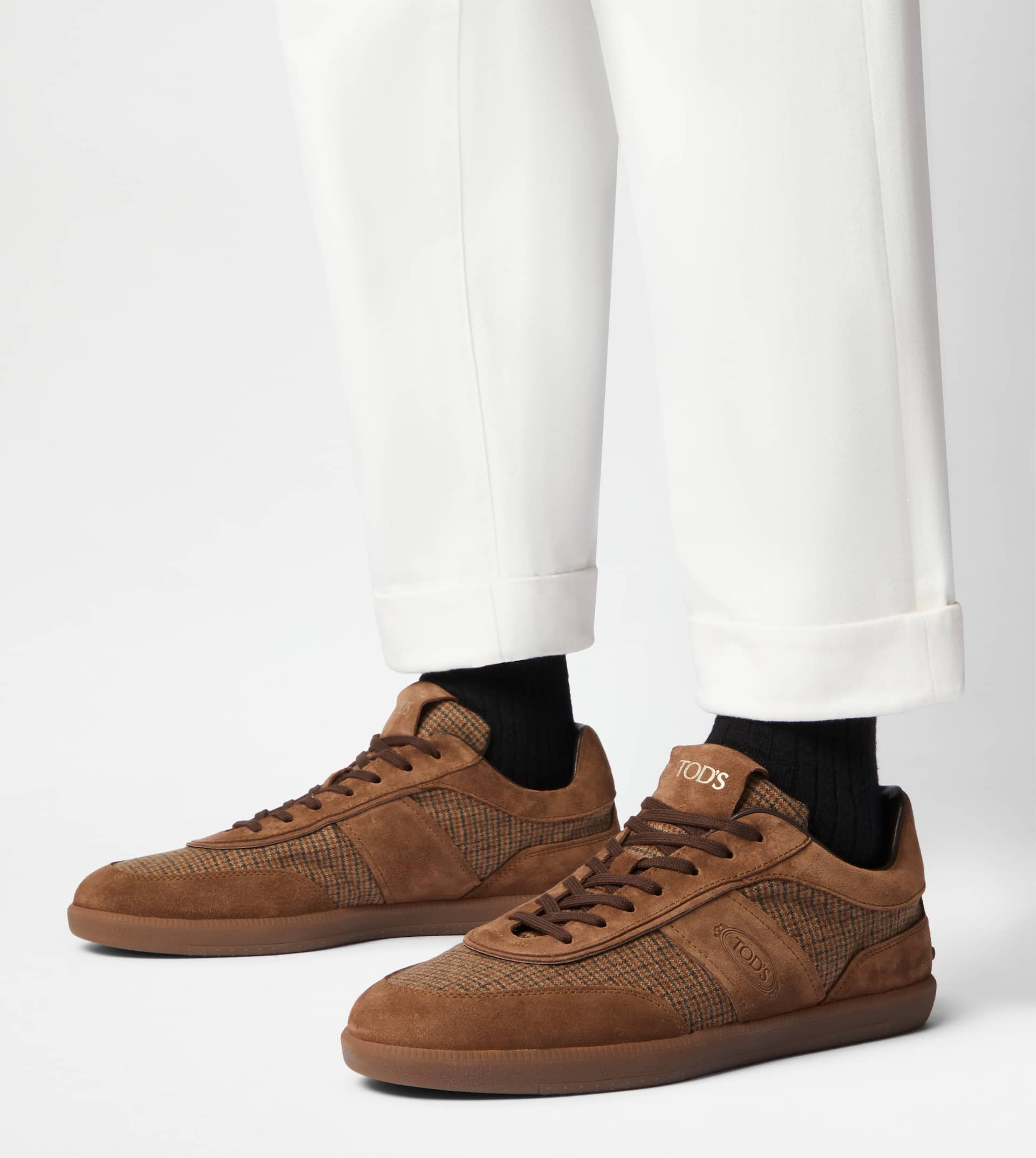 TOD'S TABS SNEAKERS IN SUEDE - BROWN - 7