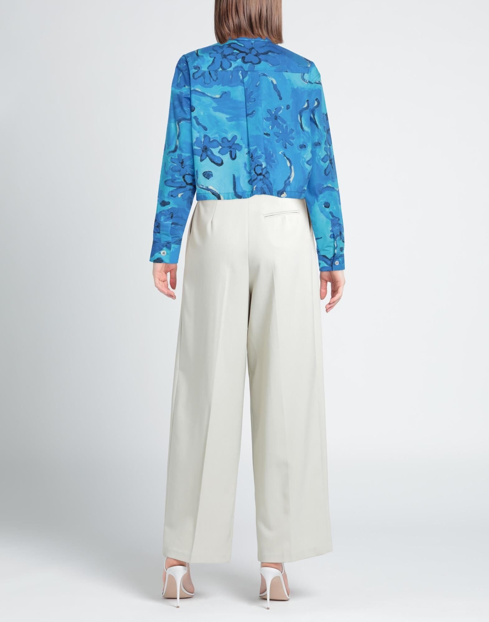 Blue Women's Floral Shirts & Blouses - 3