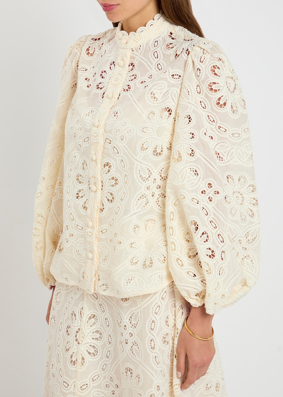Zimmermann Rhiannon Embroidered Cotton Blouse - 2