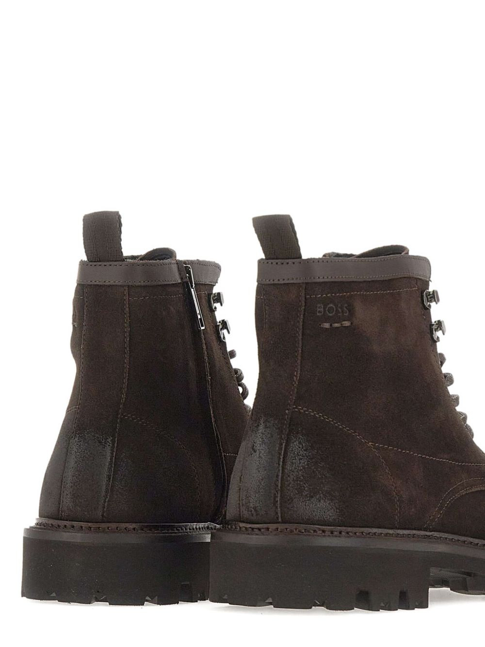 lace-up leather boots - 4