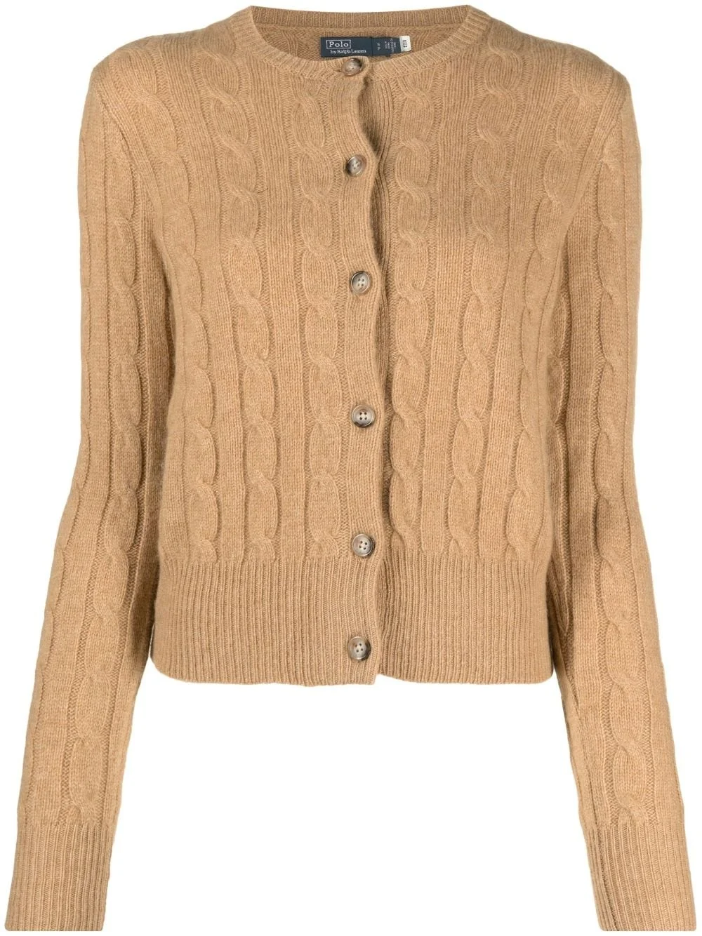 cable-knit cashmere cardigan - 1