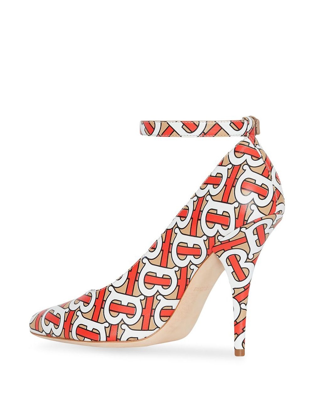 TB monogram print pumps - 3