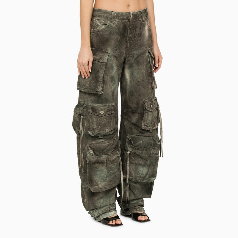 The Attico Camouflage Denim Cargo Jeans Women - 3