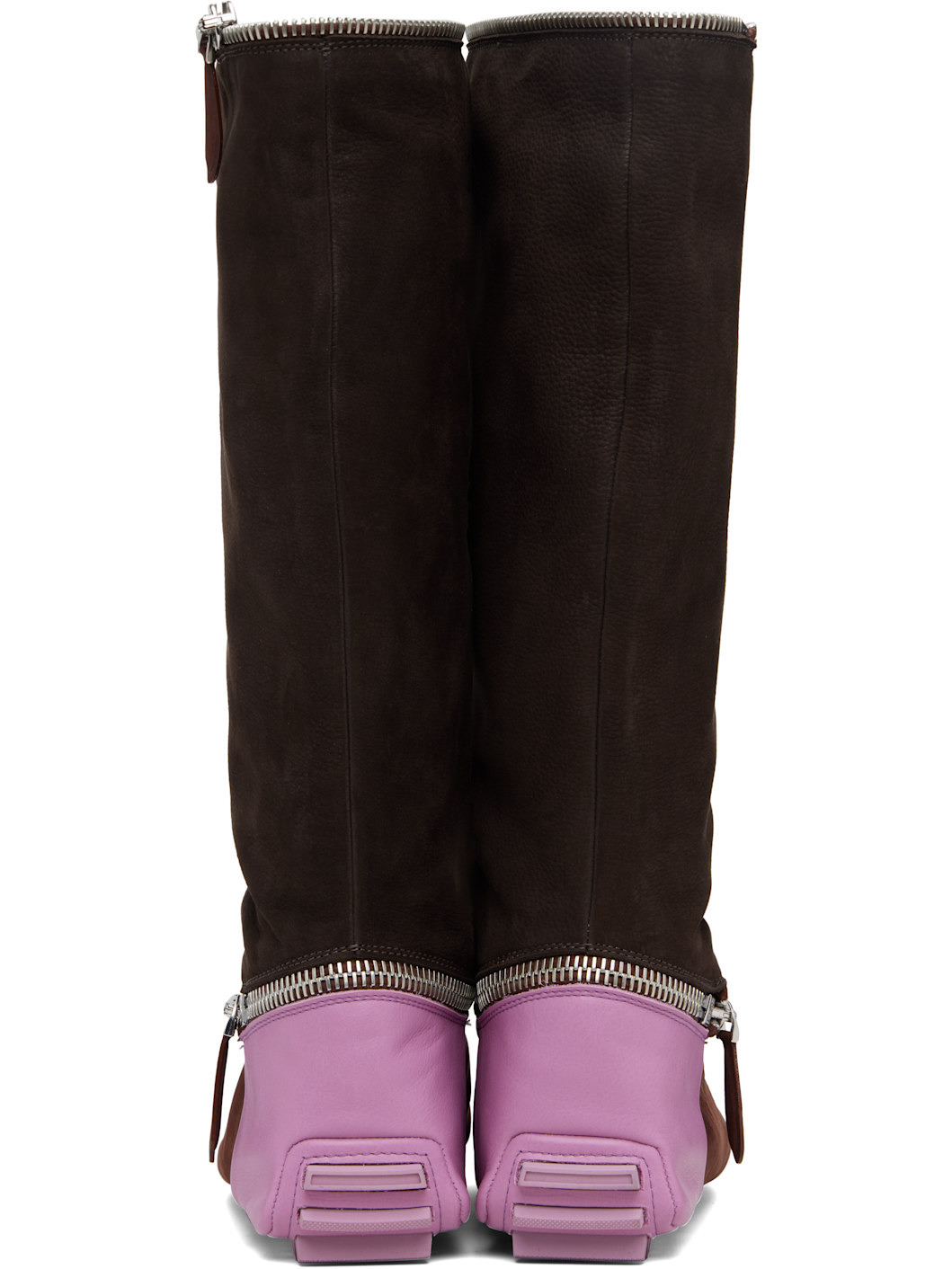 Burgundy & Brown Modular Driving Boots - 2