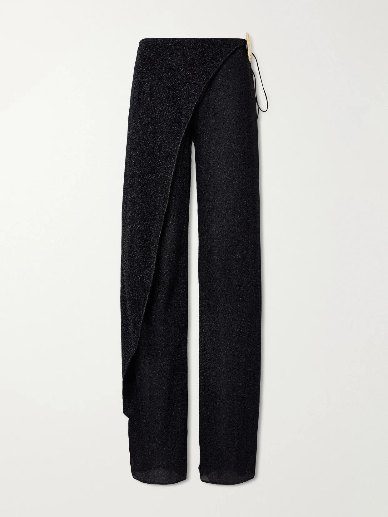 Lumiere Embellished Lurex Wide-leg Pareo Pants - 1