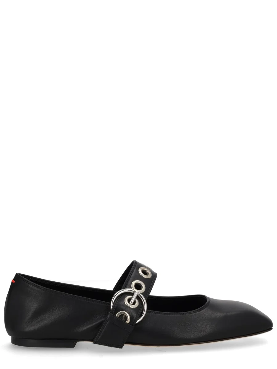 UMA MARY-JANE LEATHER SHOE WITH EYELETS - 1