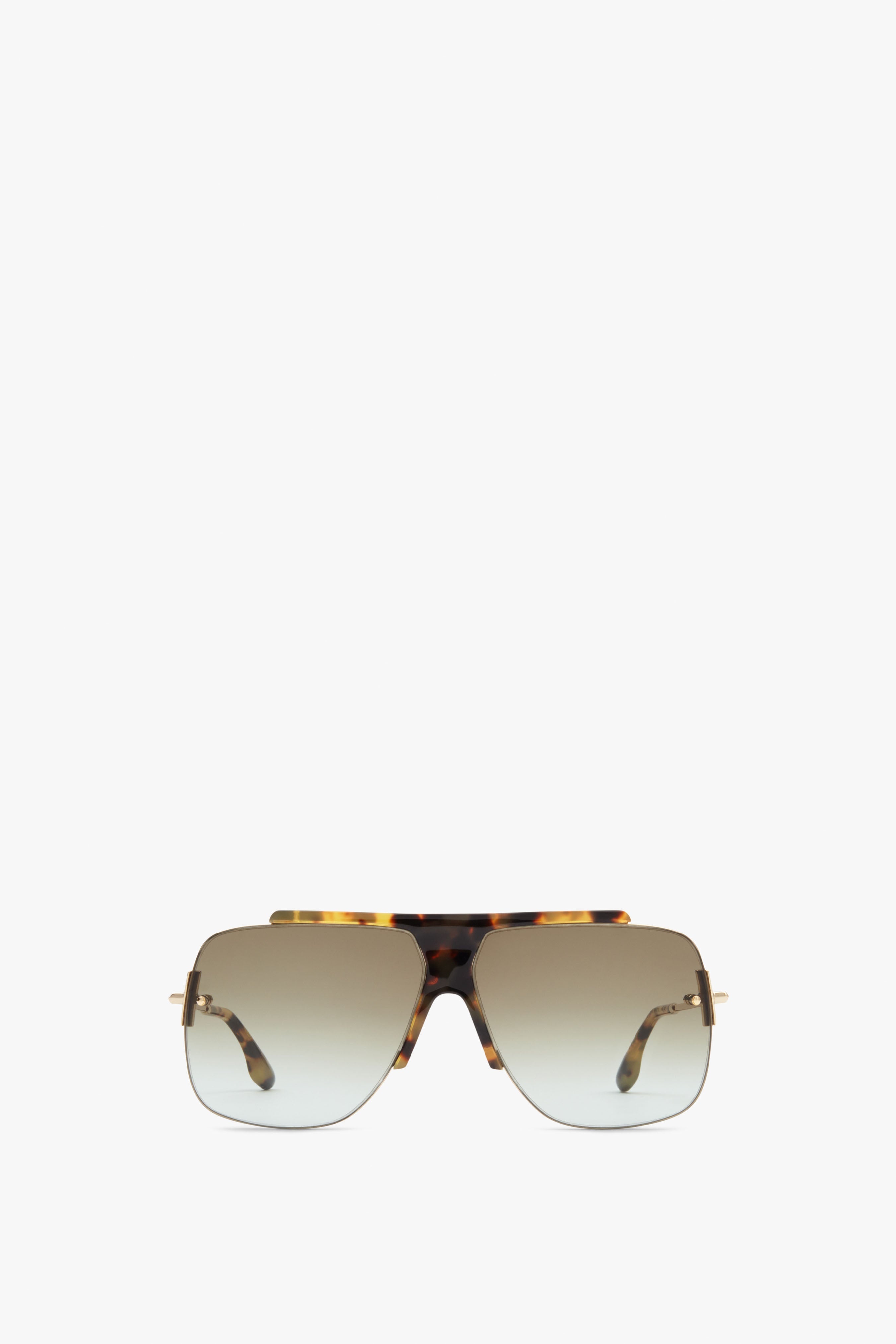 Combination Rimless Square Sunglasses In Havana - 1