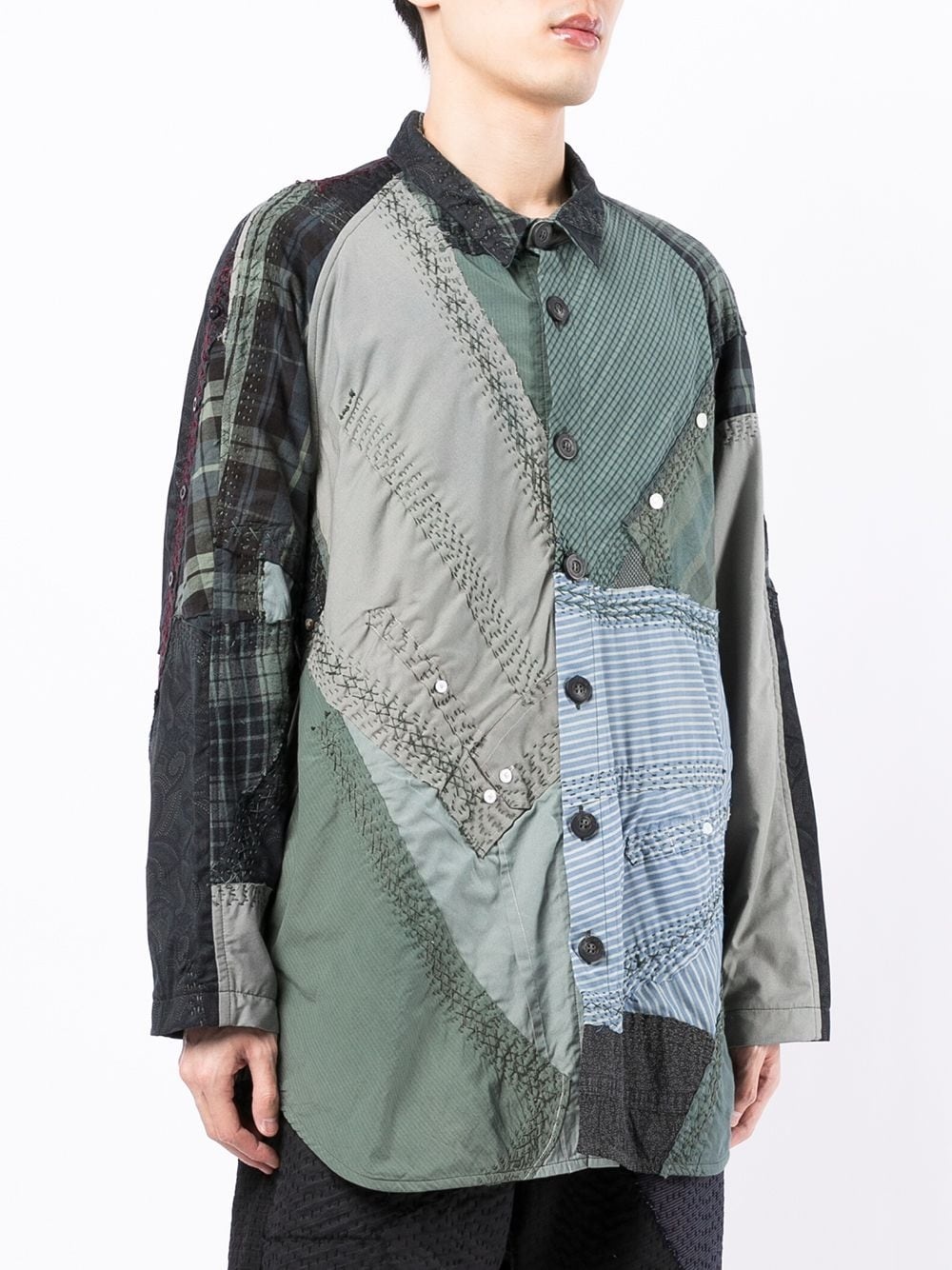 PATCHWORK COTTON SHIRT - 3