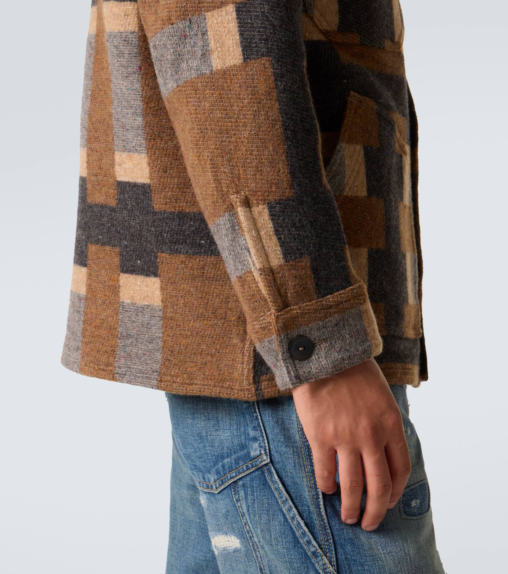 Wool and cotton-blend overshirt - 7