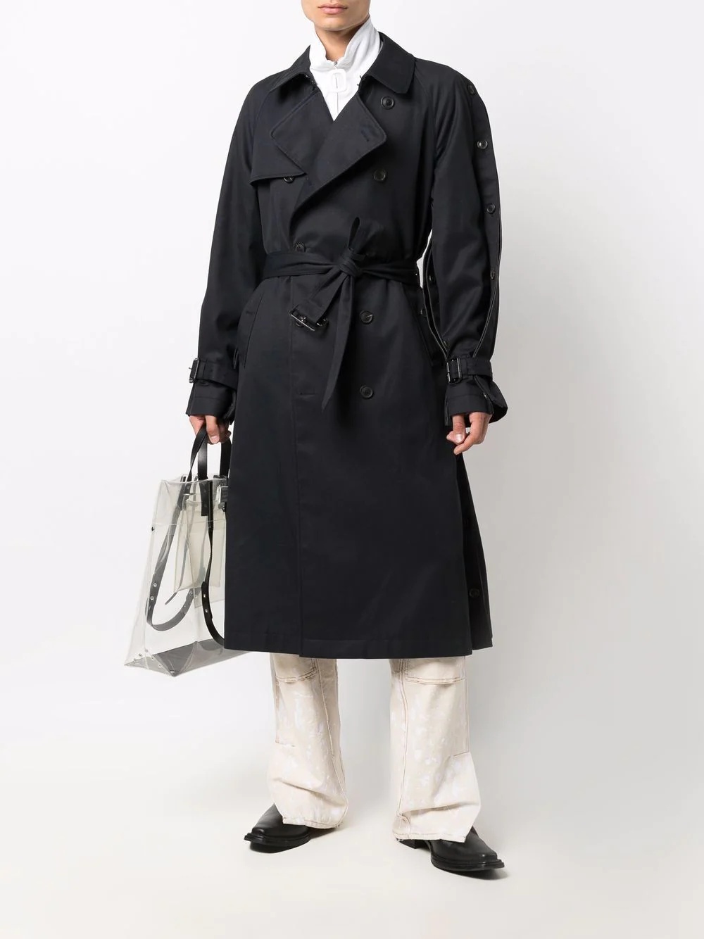 belted trench coat - 2