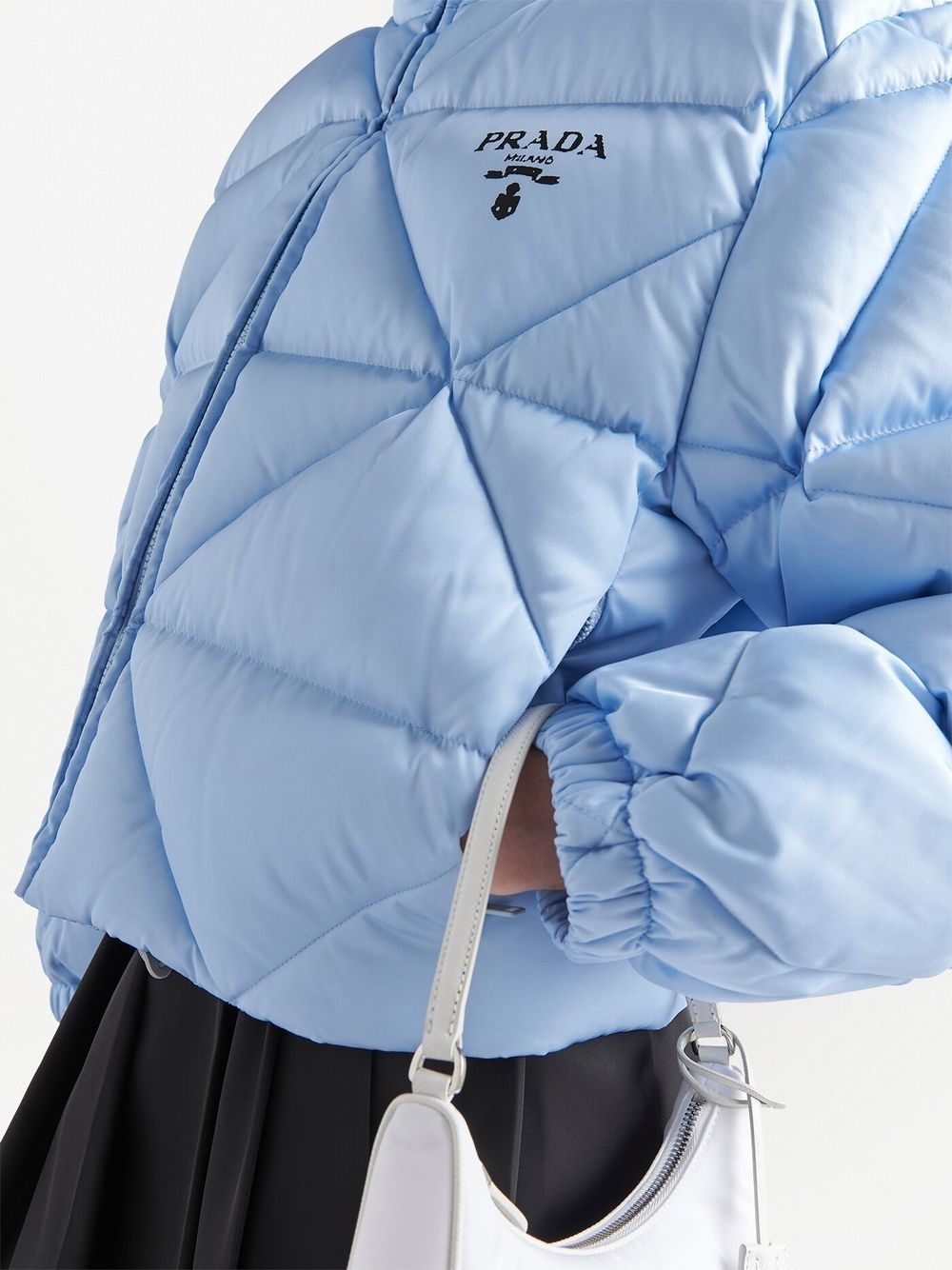 quilted cropped down jacket - 4