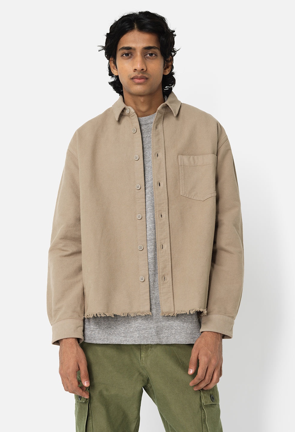 John Elliott SOLID HEMI OVERSIZED SHIRT | REVERSIBLE